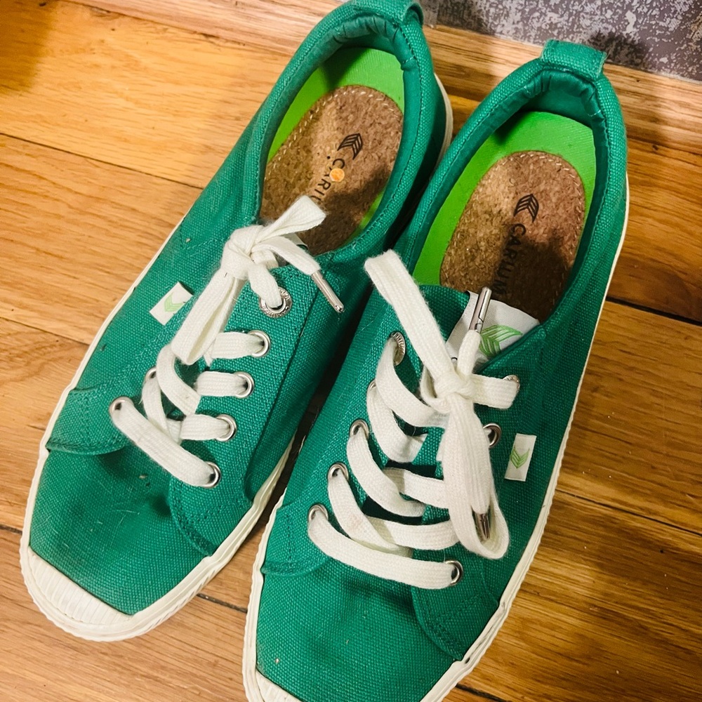 Cariuma Green Canvas Shoes